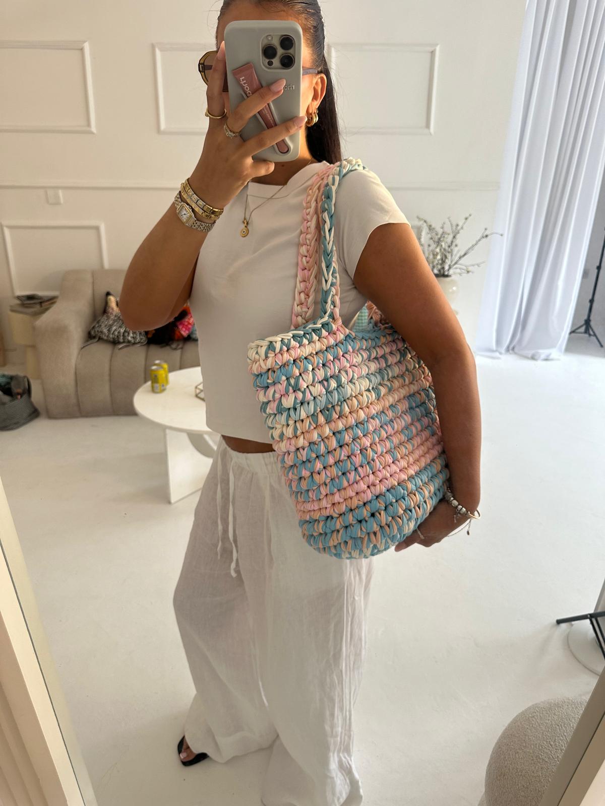OG beach bag - Blue and Pink