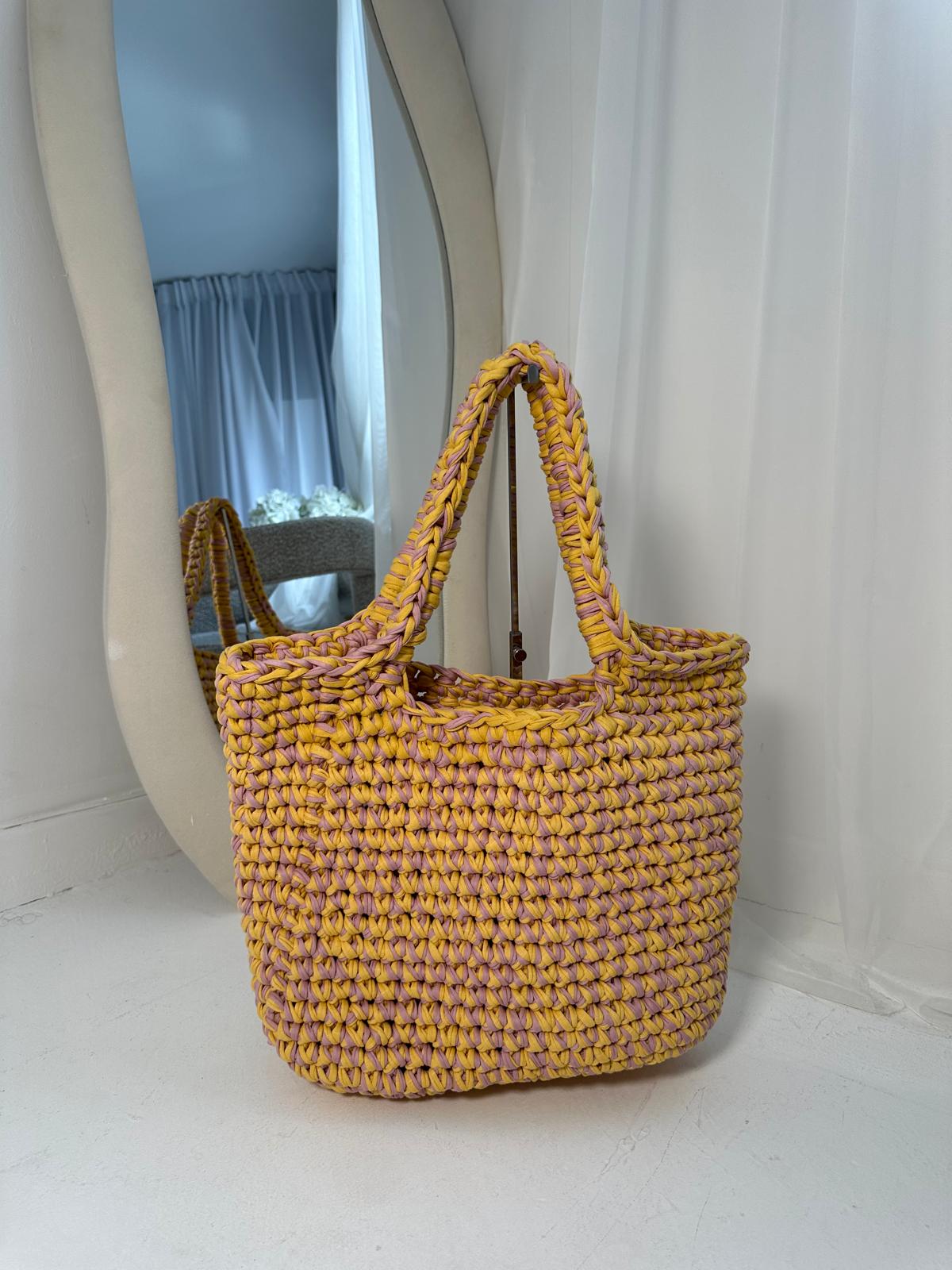 OG beach bag - Yellow and Pink