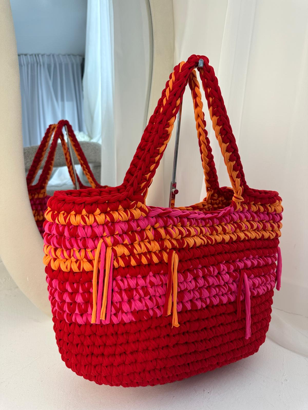 OG beach bag - Red, Orange and Pink