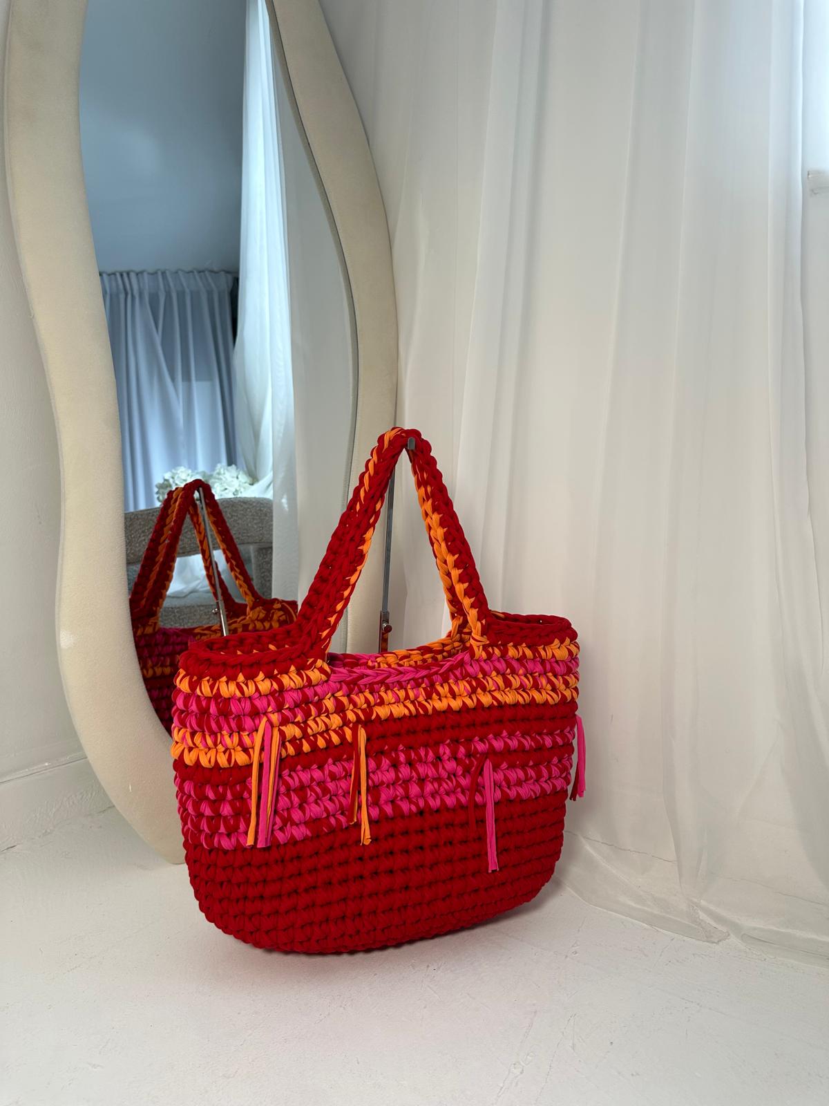 OG beach bag - Red, Orange and Pink