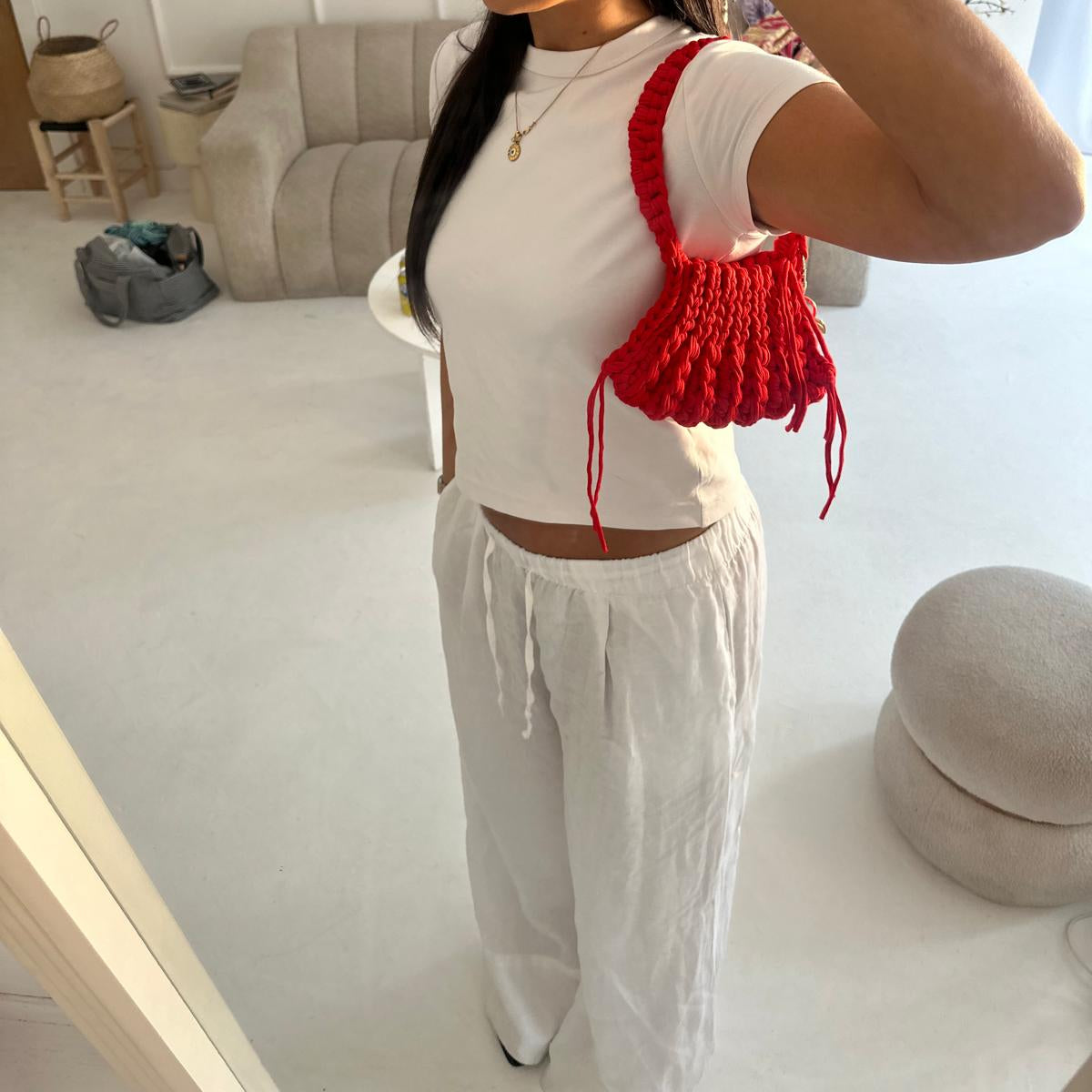 Small Girly Tote - Red