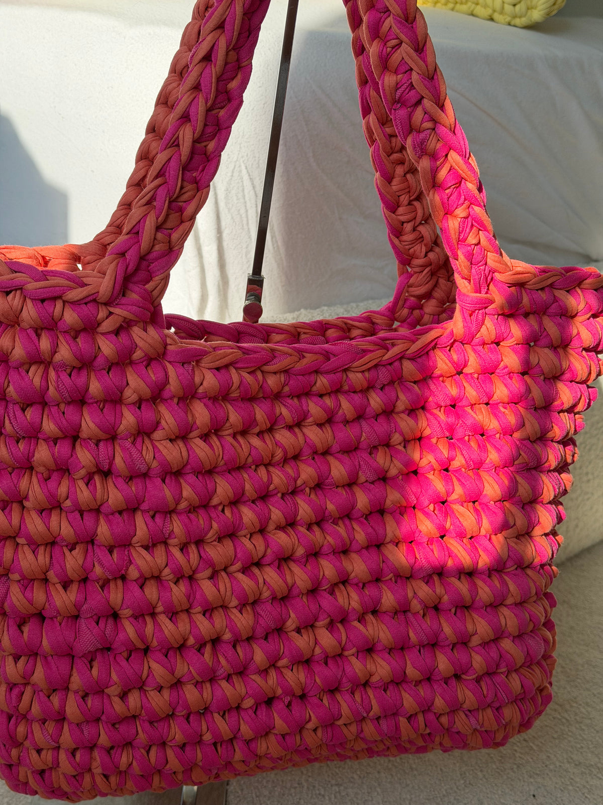 OG medium beach bag - Pink & Orange