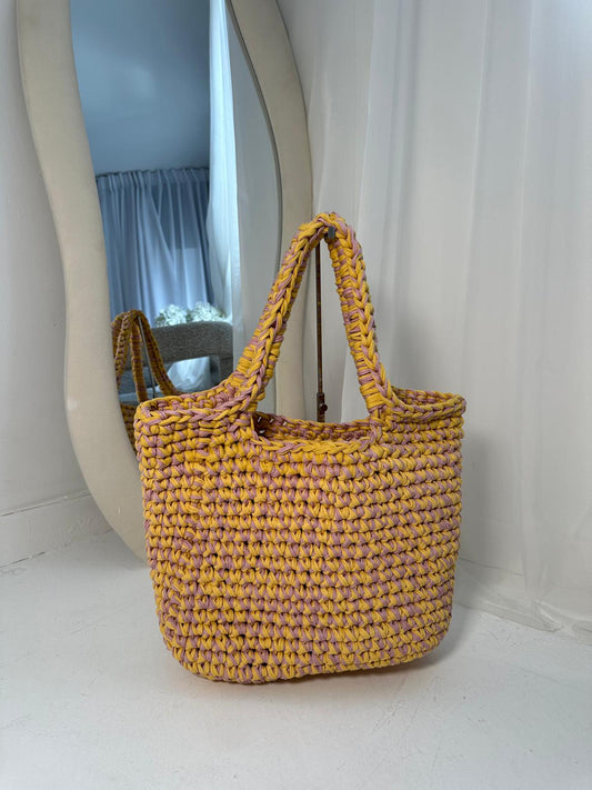 OG beach bag - Yellow and Pink