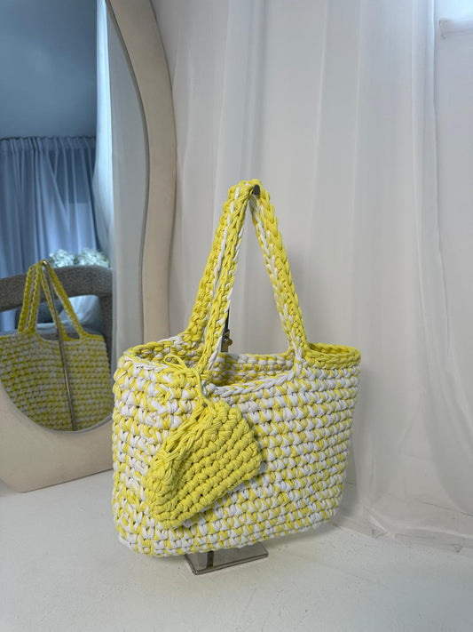 OG Tote - Lemon and White