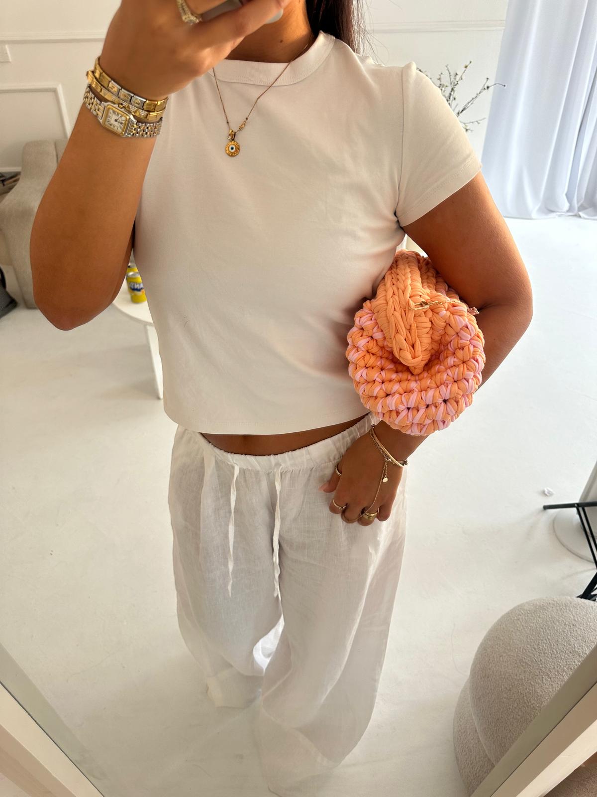 OG Clutch - Orange and Pink with Charms