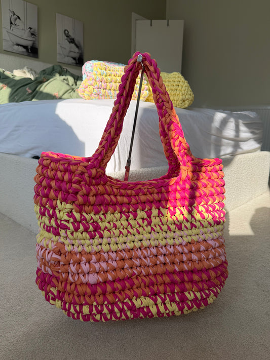 OG Beach Bag - Pink & Lemon