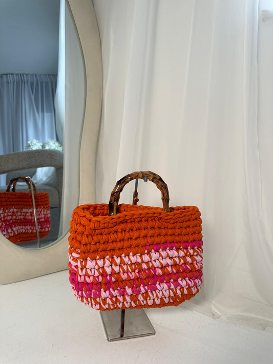 OG Bamboo Tote - Orange and Pink