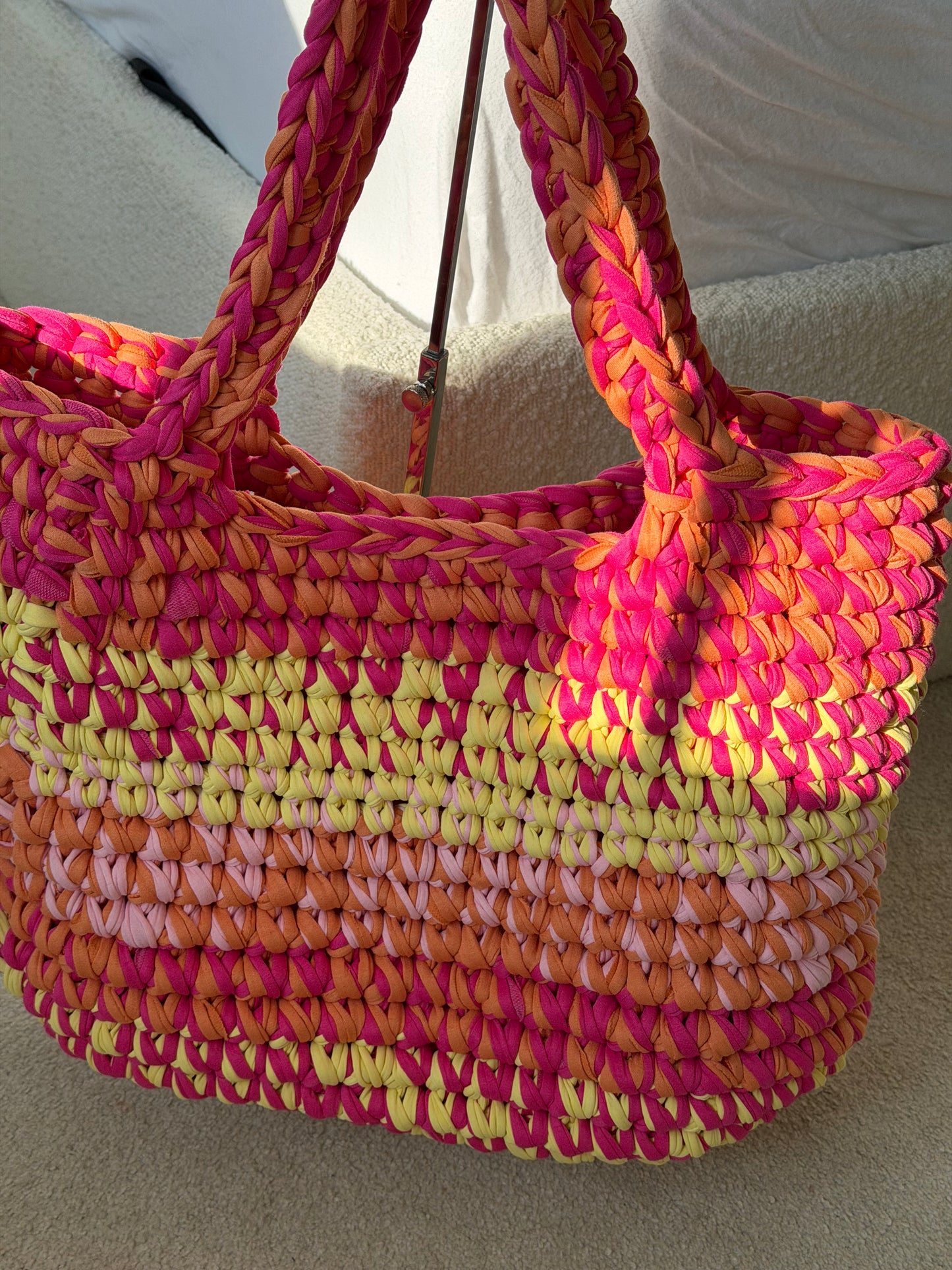 OG Beach Bag - Pink & Lemon