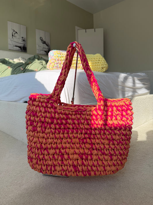 OG Beach Bag - Pink & Orange