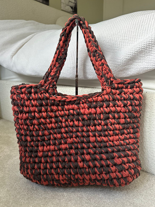 OG Beach Bag - Chocolate and Rust